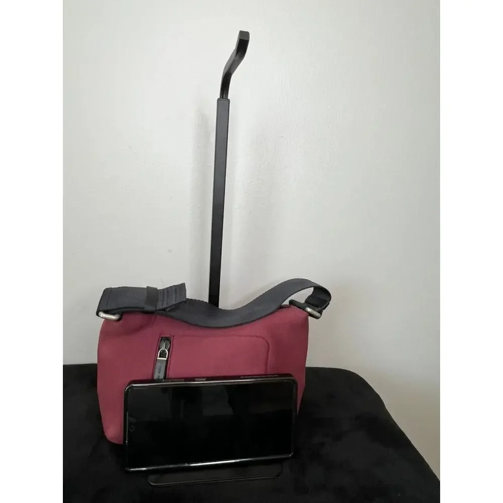 Vintage Miu Miu Red Canvas Y2K Hobo Shoulder Bag Authenticated